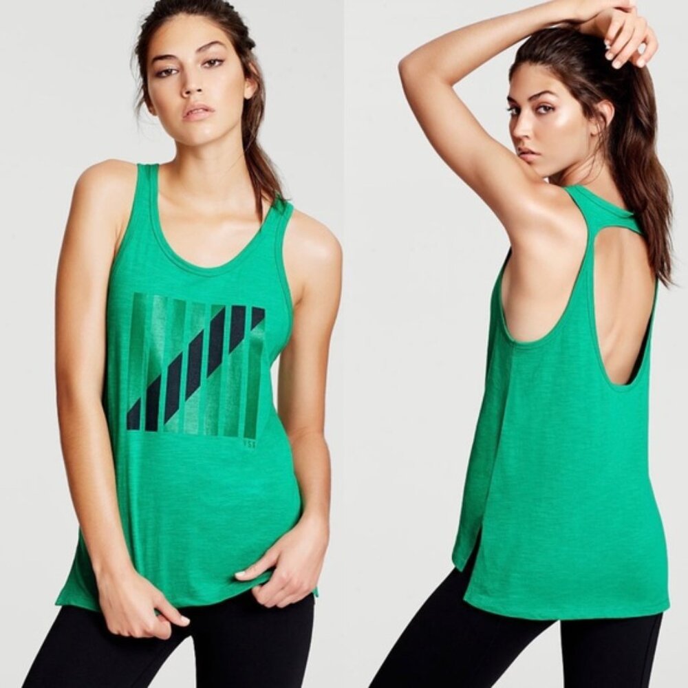 Victoria's Secret VSX | Green "Player" Open Back Tank Top | Size Extra Small